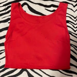 Red Tank Crop Top